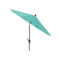 Amauri Outdoor Living 9ft Round Push TILT Market Umbrella with Black Sapphire Frame (Fabric: Sunbrella Aruba) 71213-106-CS21319